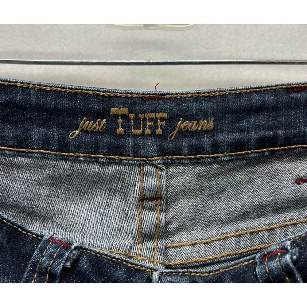 TUFF Jeans Womens Sz 28x31 Cowgirl Bootcut Stretch Dark Washed Denim Cotton Blue - Picture 7 of 10